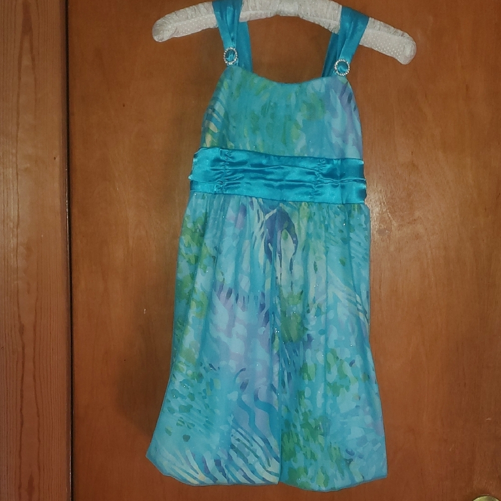 Amy Byer Blue Ruched Sleeveless Sundress
